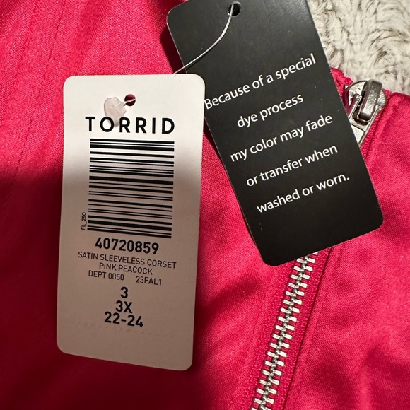 Torrid Hot Pink Satin Sleeveless Corset Top - Picture 5 of 14